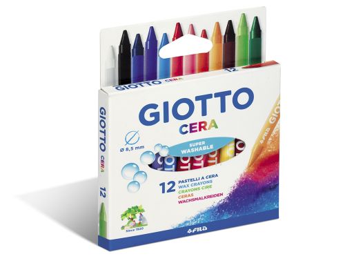 Lapis de cera giotto caixa de 12 cores , Giotto , 59886 , 8000825059001